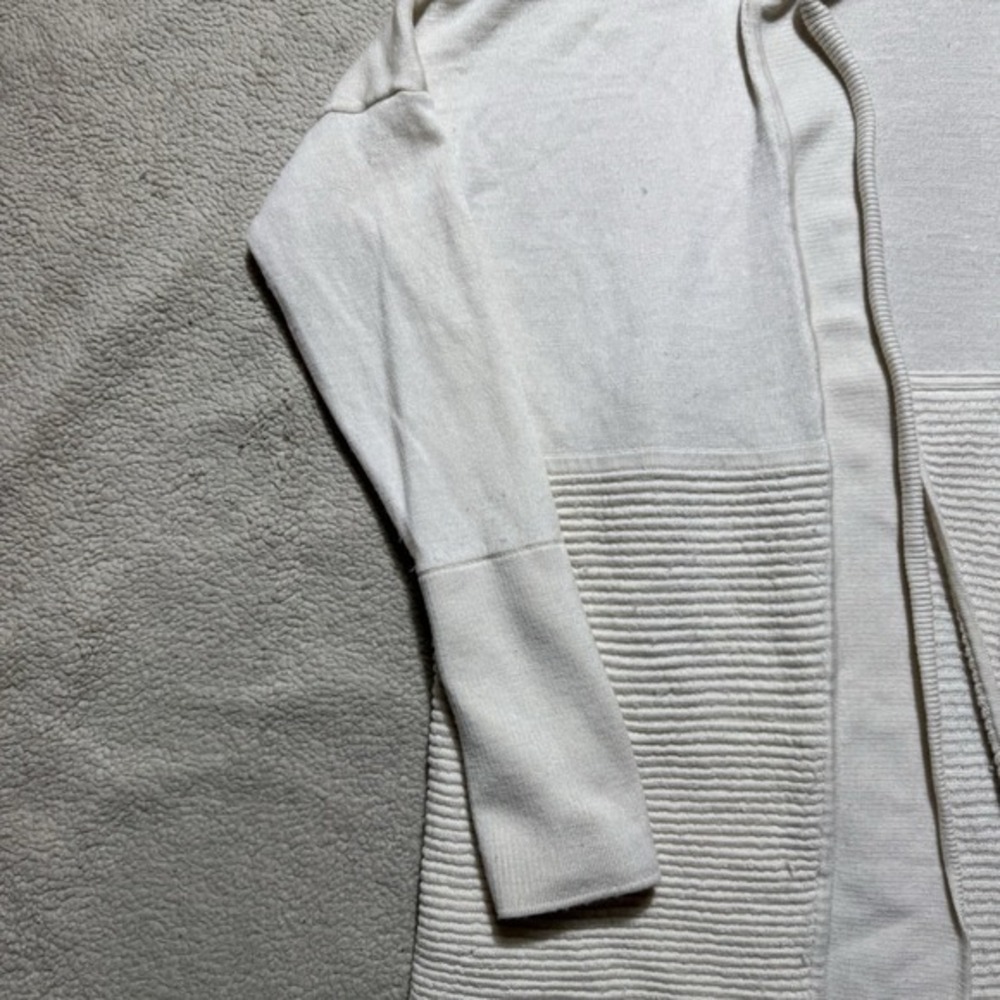 Lululemon Cardigan Womens Large Sit In Lotus Wrap II Merino Wool Split Back Rib - Picture 6 of 11
